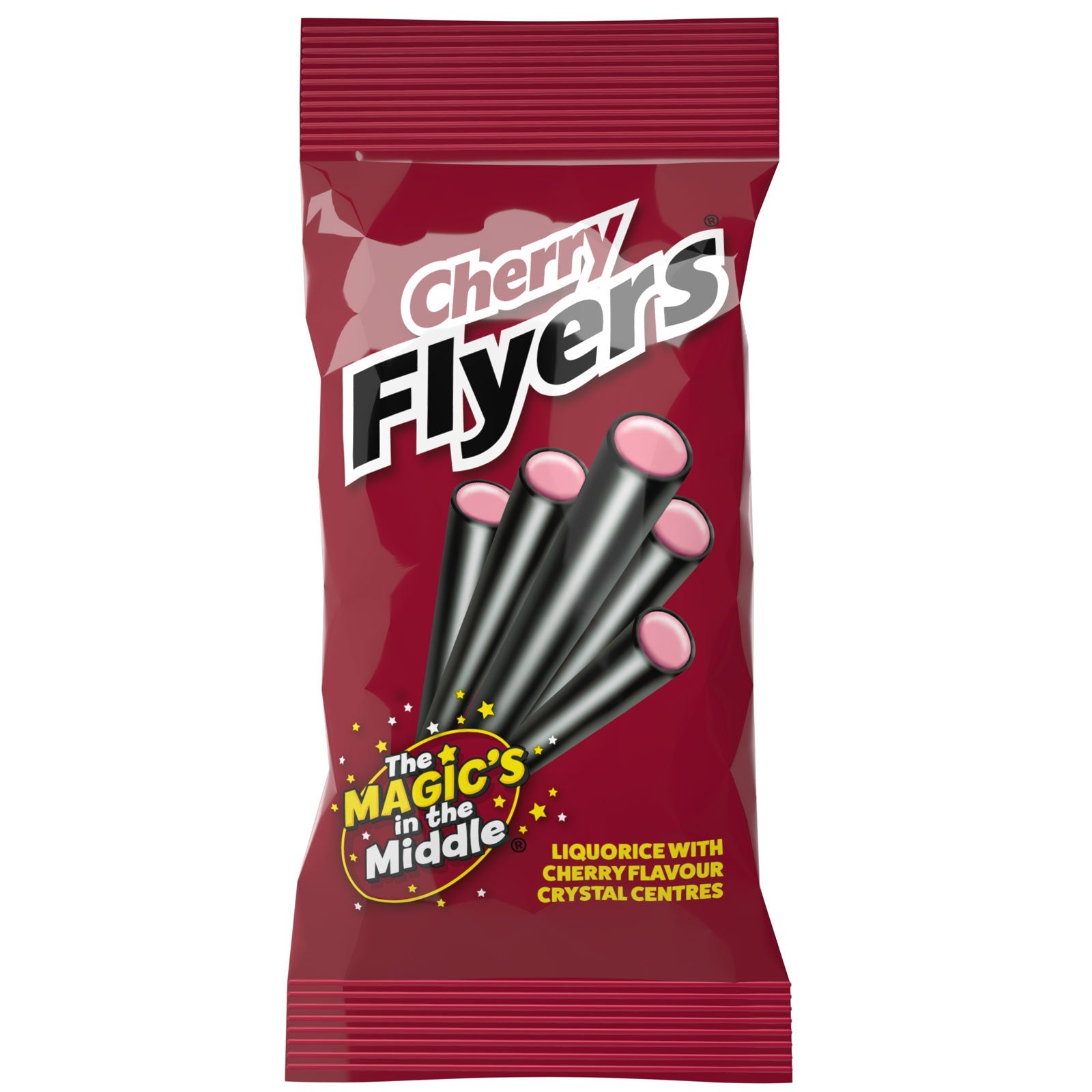 Cherry Flyers Liquorice With Cherry Flavour Crystal Centre | High Quality Chocolate & Sweets Online - Product Image Cherry Flyers Liquorice With Cherry Flavour Crystal Centre | High Quality Chocolate & Sweets Online - Product Image